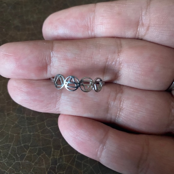 Ring Alchemy Elements Jewelry Earth Spirit Unisex spiritual Geo goth Magic New - Picture 6 of 7